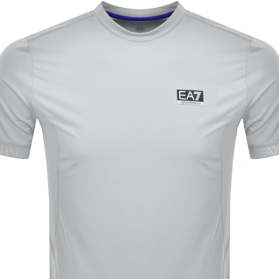 EA7 Emporio Armani Logo T Shirt Off White | Mainline Menswear